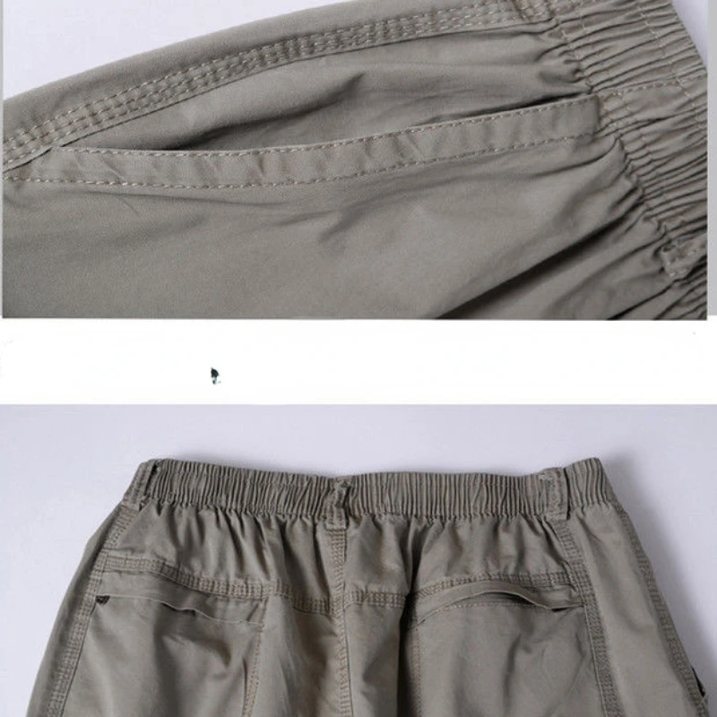 Oversized Summer Men Cotton Shorts Loose Casual Cargo Pants Sweatpants Plus Size Gym Shorts Cropped Trouser Men Clothing