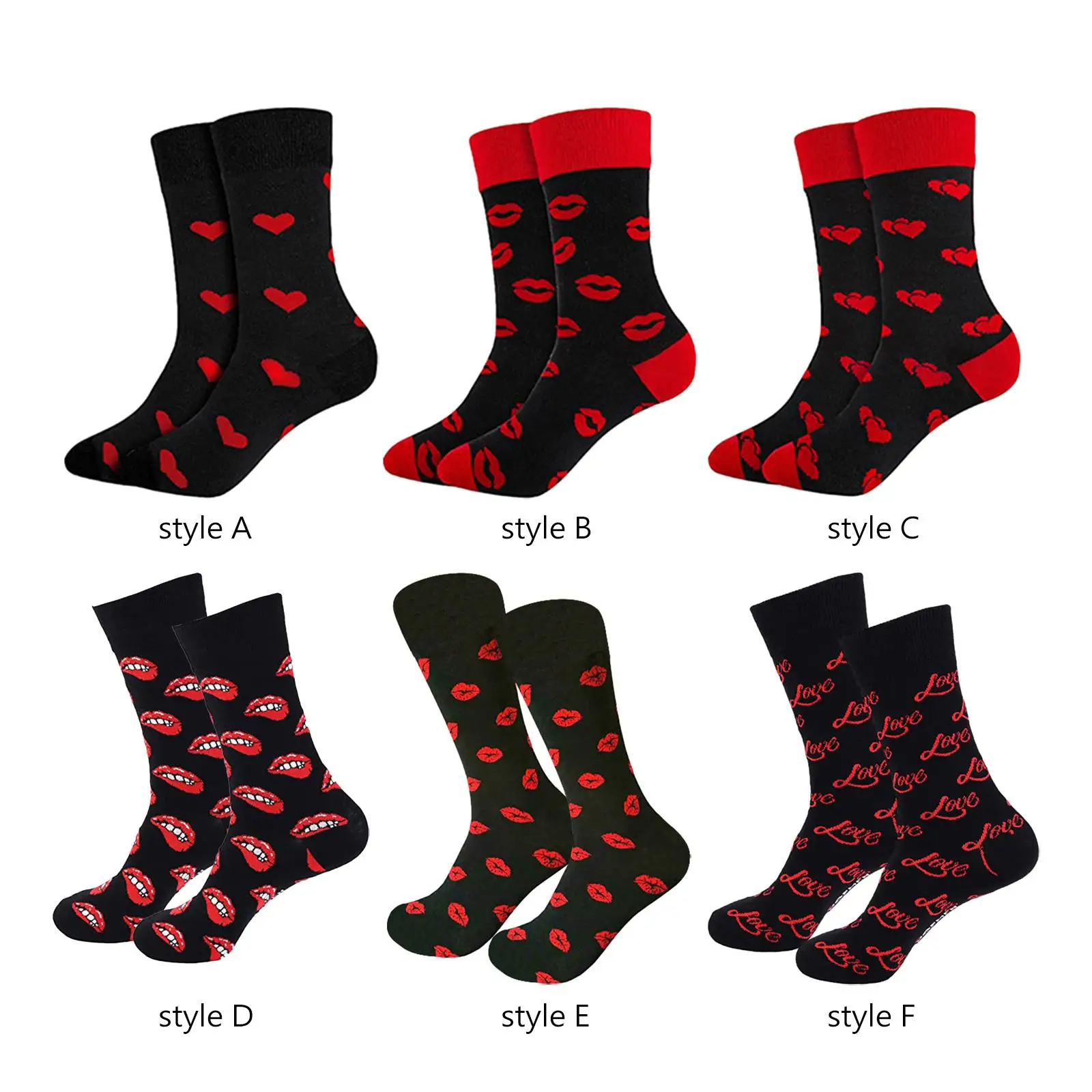 

Mid Calf Socks Valentines Day Gifts Comfortable Warm Valentine's Day Socks for Indoor Home Women Men Friends Family Members