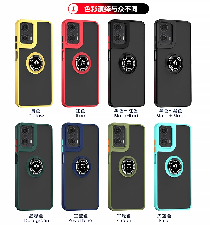 Shockproof PC Armor Case with Magnetic Ring Holder Stand - Durable Protective Cover