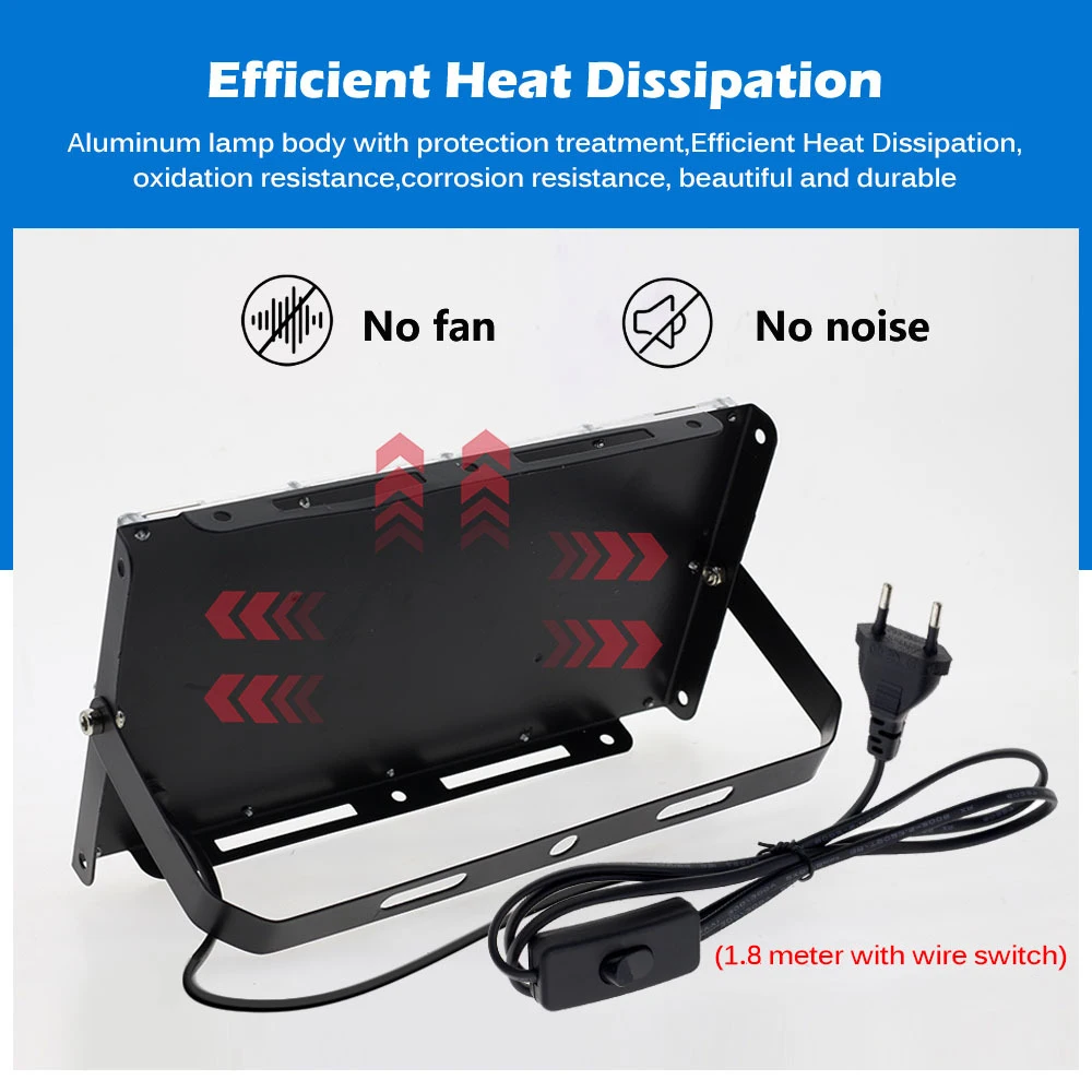 รูปสินค้า ไฟสปอร์ตไลท์ LED ส่องสว่างกลางแจ้ง 50-100W กันน้ำ IP65