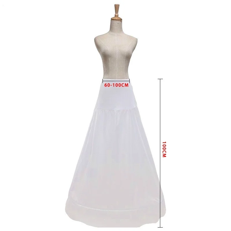 A Line 1 Hoop Petticoat for Bridal Wedding Dress Crinoline Slip Underskirt for Women Dress Adjust Waist wedding underskirt wedding petticoat petticoat underskirt petticoat skirt