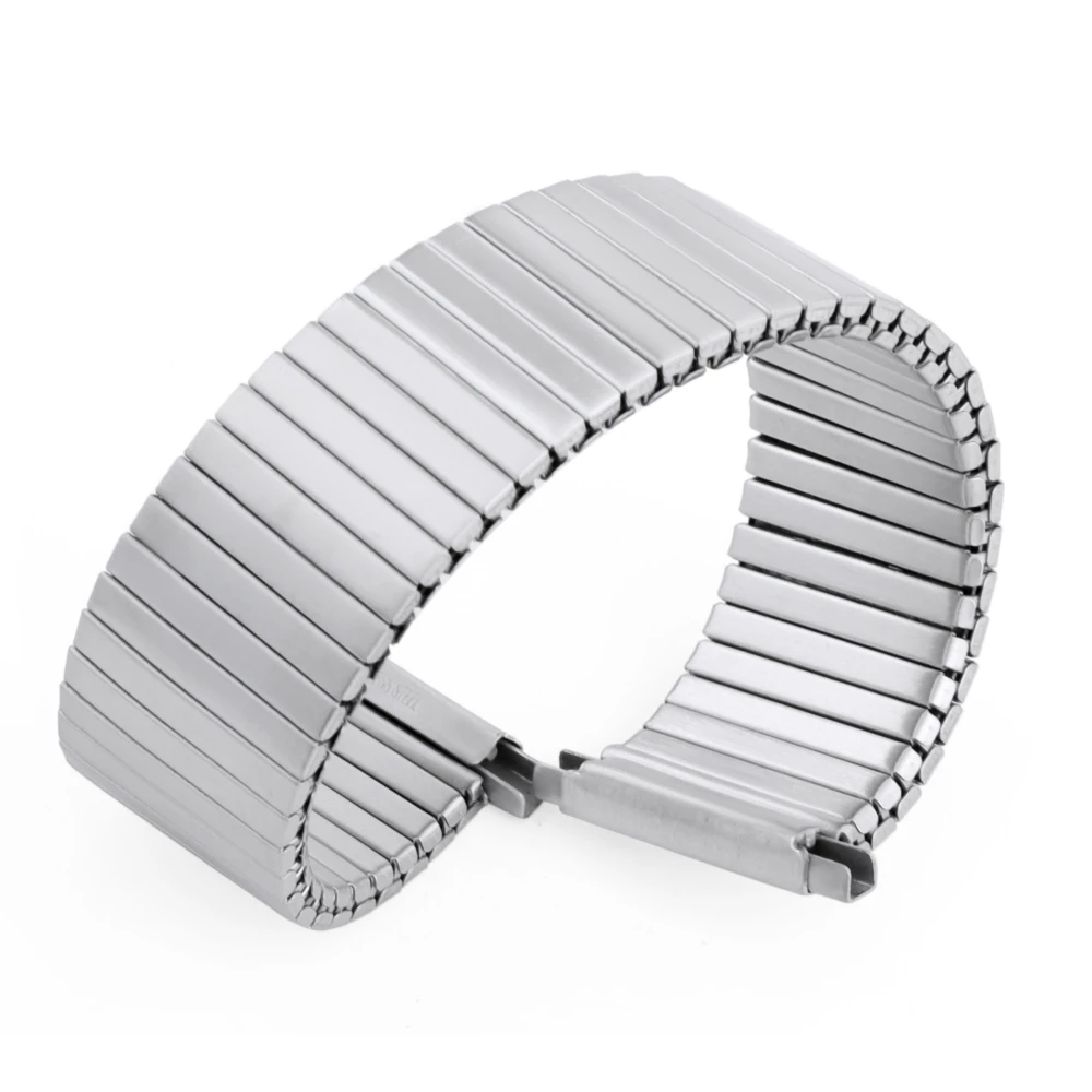 Sleek Stainless Steel Elastic Watch Strap - Adjustable Stretch Band