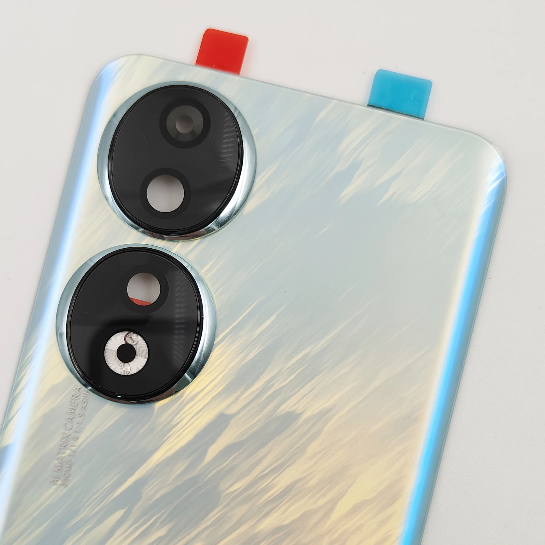 Huawei Honor 90 용 후면 유리 문짝 배터리 커버, Honor90 후면 뚜껑 하우징 케이스, 카메라 렌즈, 정품 접착제