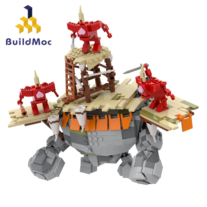 Buildmoc Guardian Battle Stone Talus Building Blocks Set Botw Tears Of The Kingdom Monster Bricks Toy For Children Birthday Gift