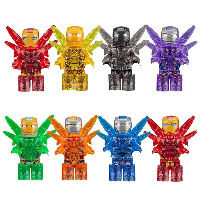 24 piece set Marvel superhero Spider Man Iron Man Thanos mini building blocks anime characters children's toy gifts