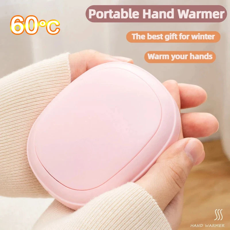 Portable Pocket Hand Warmer Rechargeable Electric Heater USB Three Level Adjustable Temperature Outdoor Winter Warmth Artifact