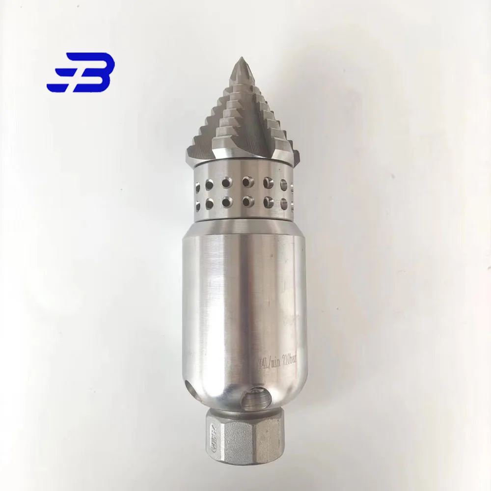 

Factory Direct Sale Rotary Sewer Pipe Cleaner Blocked Drain Wash Jetting Spray Nozzle