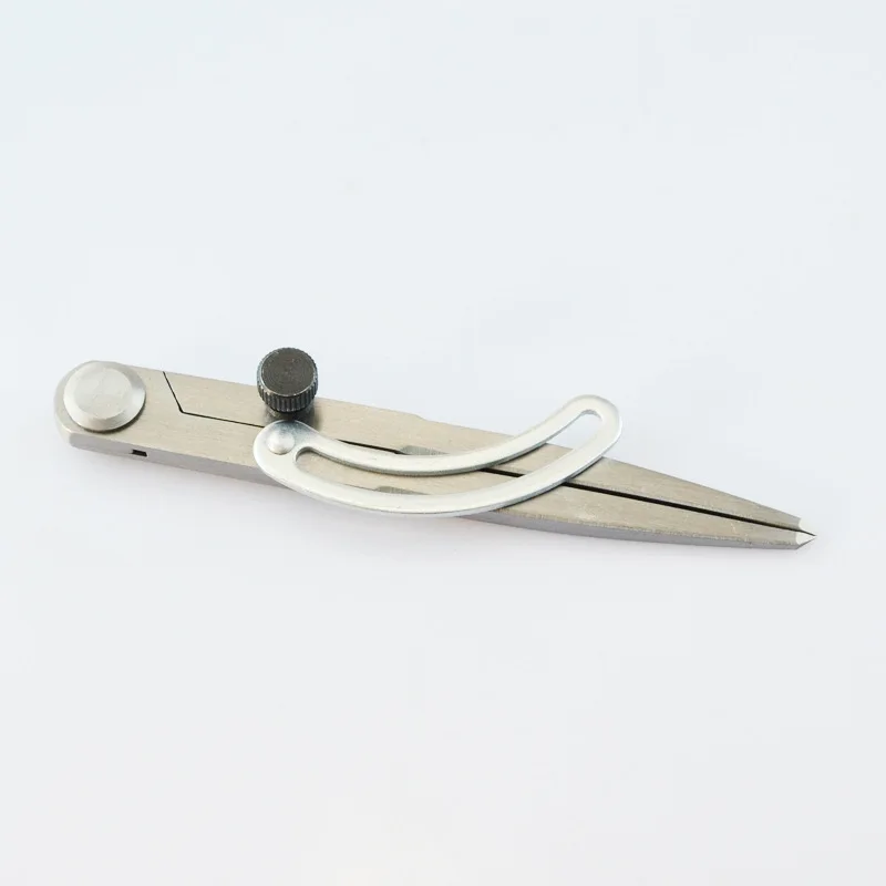 Drawing Compass Stainless Steel Spacing Compass Adjustable Handmade Leather Rotating Diy Tool Edge Creaser For Industrial All Steel Marking