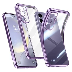 Elegant Plating Silicone Soft TPU Phone Case for Galaxy A72 5G (PURPLE)