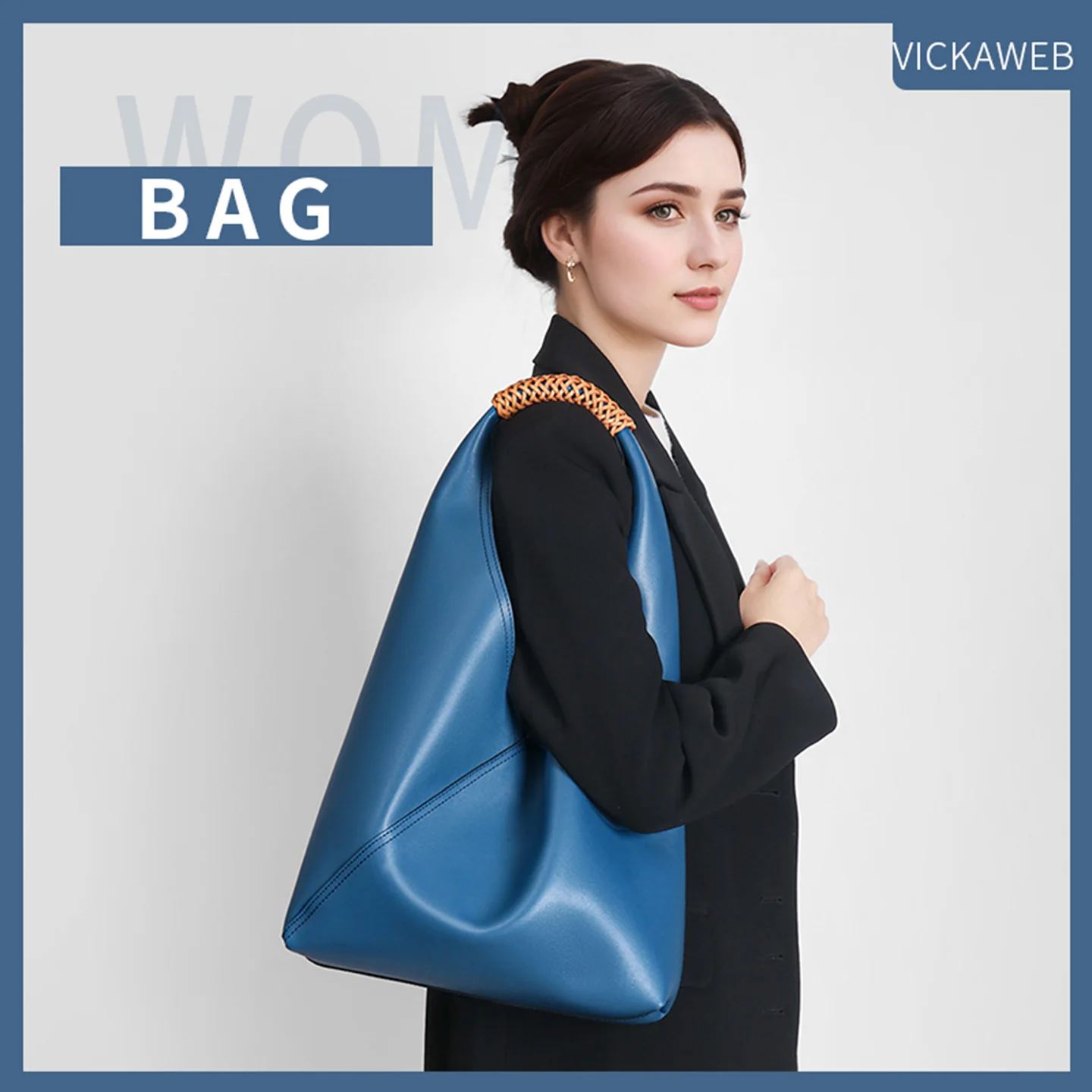 Borse a Spalla da Donna in Vera Pelle 100%, Borsa a Secchiello Femminile alla Moda, Shopper di Design, Borse a Mano di Marca Trendy - immagine 3