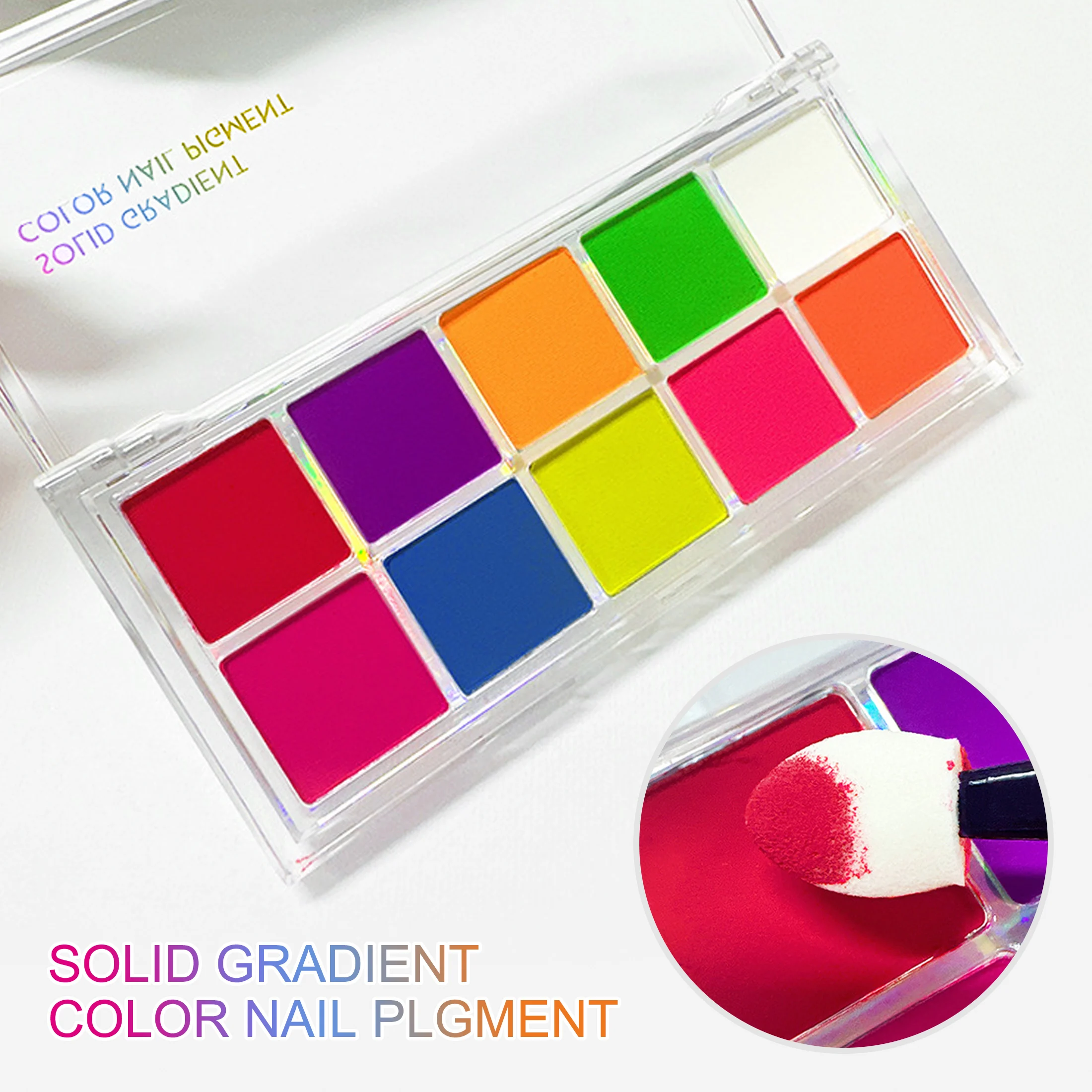 10 Color Set Gradient Nail Powder Solid Magic Glitter Powder Matte Macaron Mirror Flour Raw Material nail powder nail glitter nail powder set