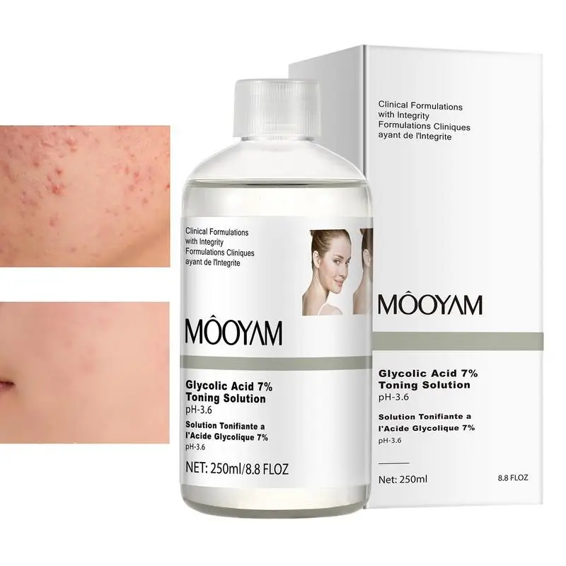 

250ml Anti Aging Face Toner Glycolic Acid 7% Toning Solution Acne Remover Lifting Firming Wrinkles Glowing Facial Skin Care