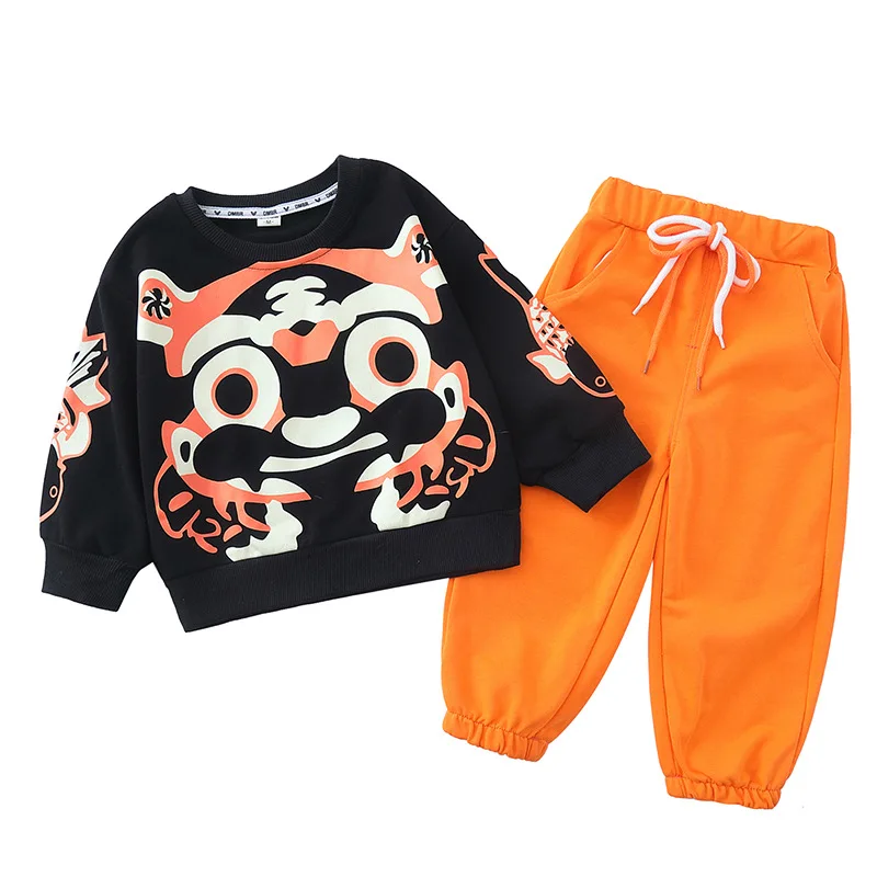 

Baby Boy Clothes Sets 2-11Years Spring Autumn Kids Cotton Cartoon Sweater+Pants 2Pcs Baby Girl Fashion Children Sports Suit
