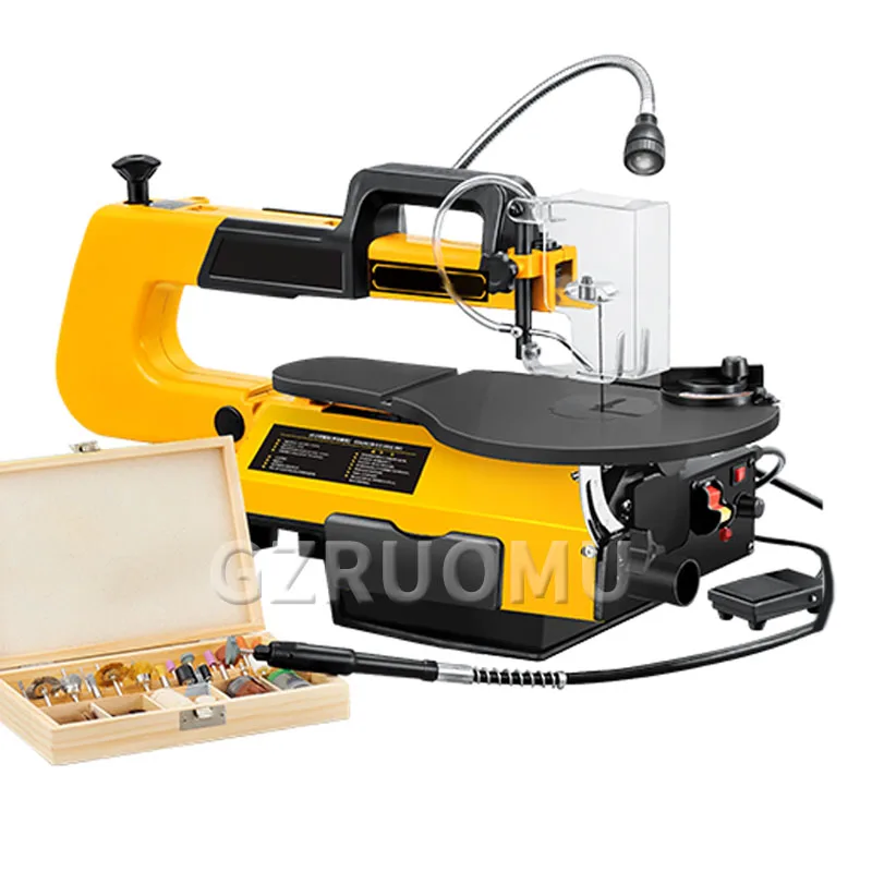 

16 Inches Electric Curve Saw Speed Adjustable Patterning Carving Saws Multifunction Table Woodworking Engraving Cutting Machine