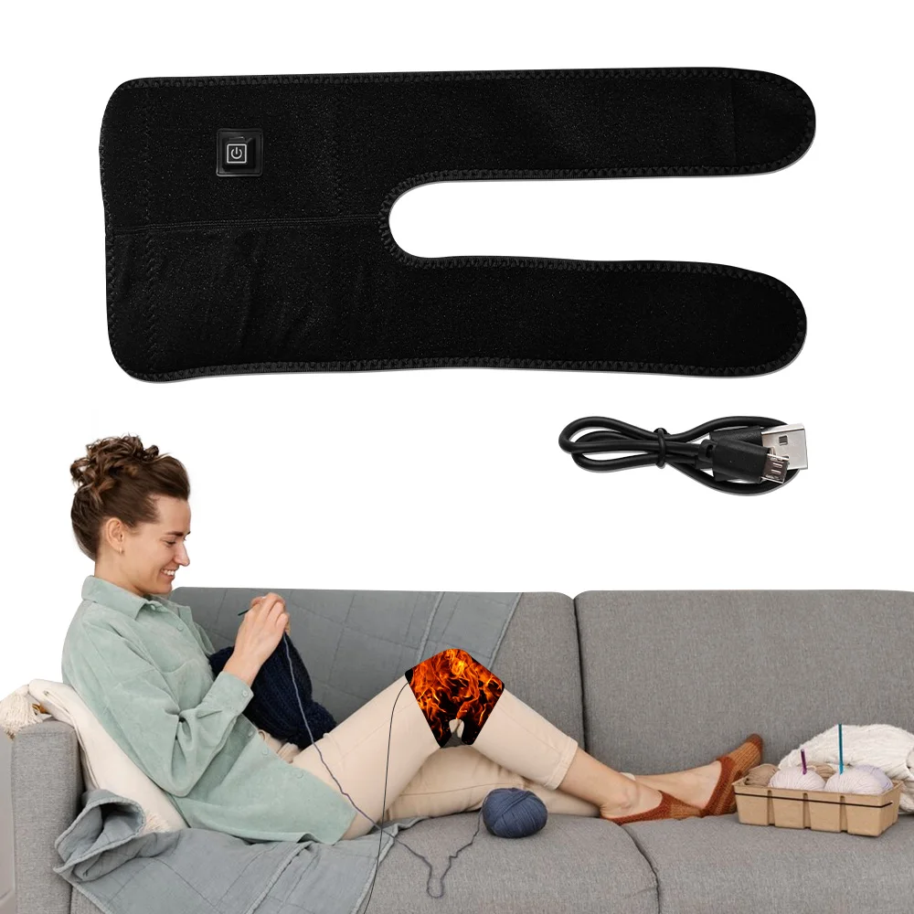 

Electric Heating Therapy Knee Brace Pad Knee Massage Instrument Support Adjustable Heating Belt For Arthritis Joint Injury