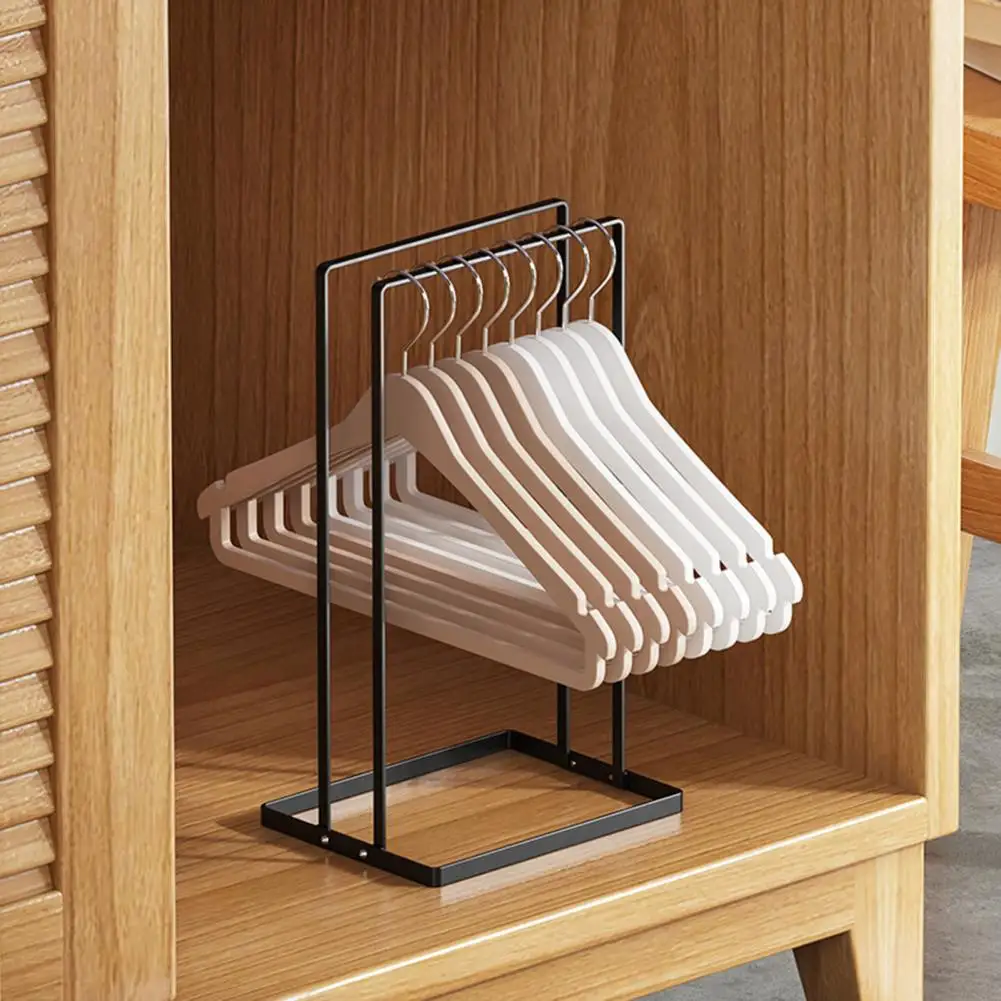 

Hanger Holder Lightweight Stable Construction Hanger Organizer Waterproof Black Hanger Storage Rack Household Supplies
