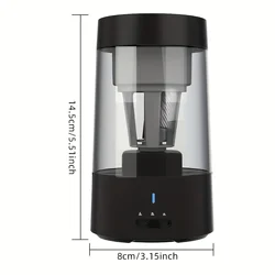 Portable Battery - Powered Automatic Electric Pencil Sharpener for Various Pencil Shapes (Black)