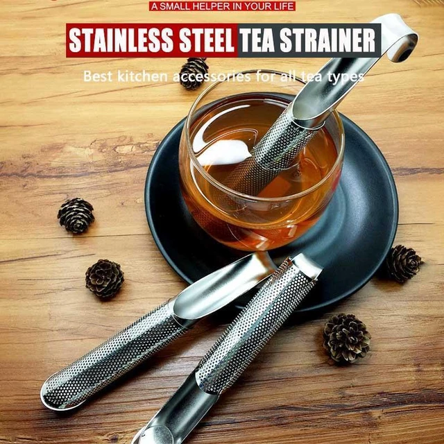 Stainless Steel Tea Strainer Hanging pipe handle tea infuser Tea filter  Dropshipping