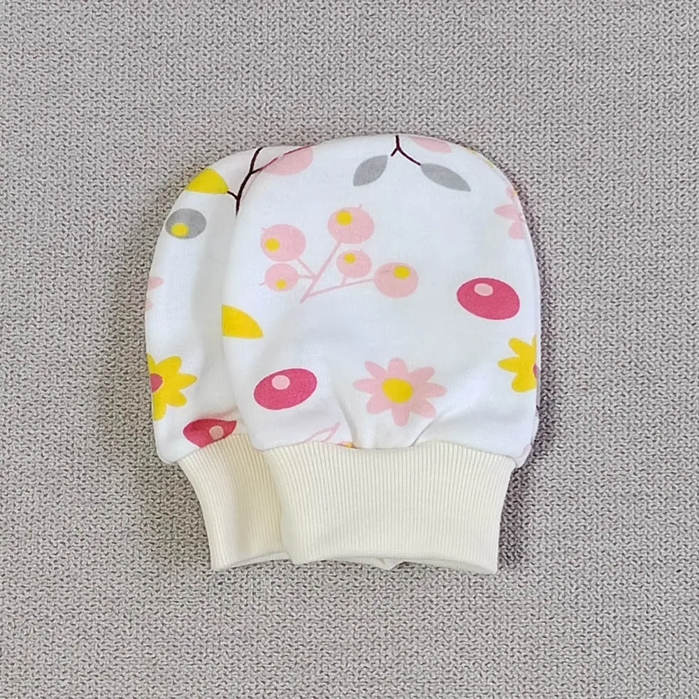5 Pairs Baby Mittens Newborn No Scratch Mittens For Baby Set Cotton 0-3 Months Baby Gloves For Boy Girl Random Delivery 6