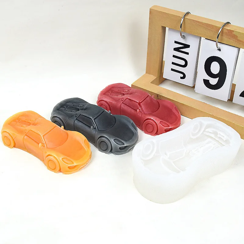 3D 스포츠카 실리콘 몰드 DIY 자동차 아로마테라피 캔들 석고 시멘트 공예품 주조 몰드 수제 비누 제작 도구 홈 선물