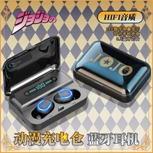 

Anime JoJo's Bizarre Adventure Bluetooth earphones Kujo Jotaro cosplay JOJO For Android Wireless Earbuds 5.0 Charging Box HD