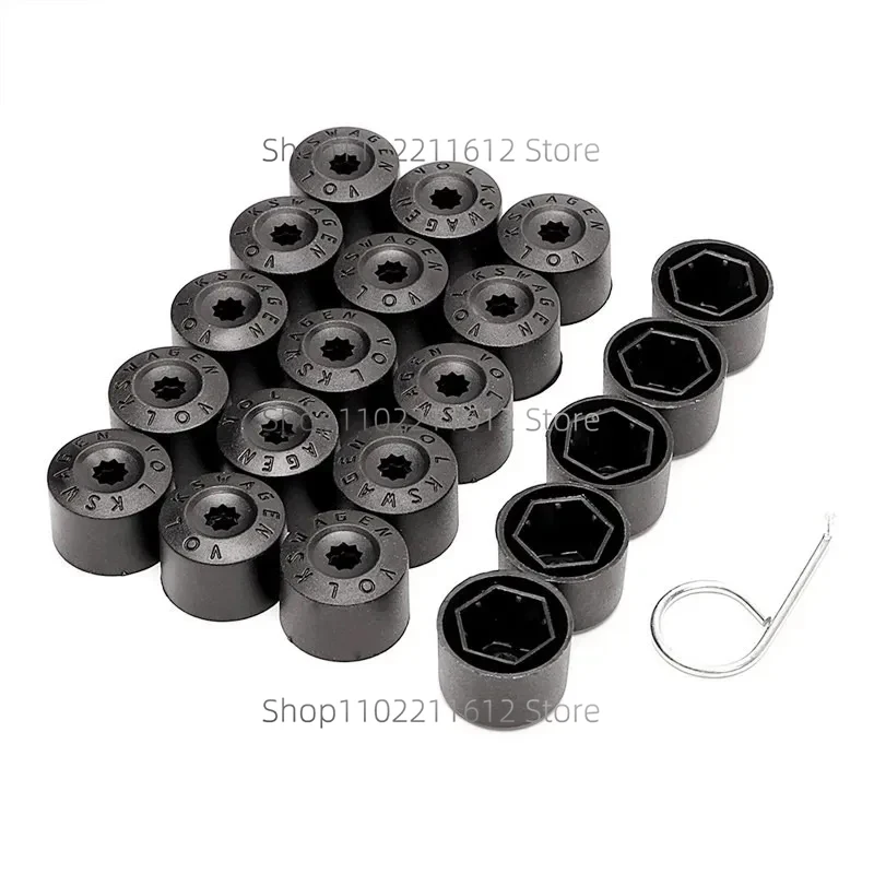 Wheel nut bolt covers Car Wheel Lug Nut Bolt Cover Cap 17mm for VW Volkswagen Scirocco Touran Tiguan Jetta Golf MK7 GTI Passat B5 CC Skoda Decorations