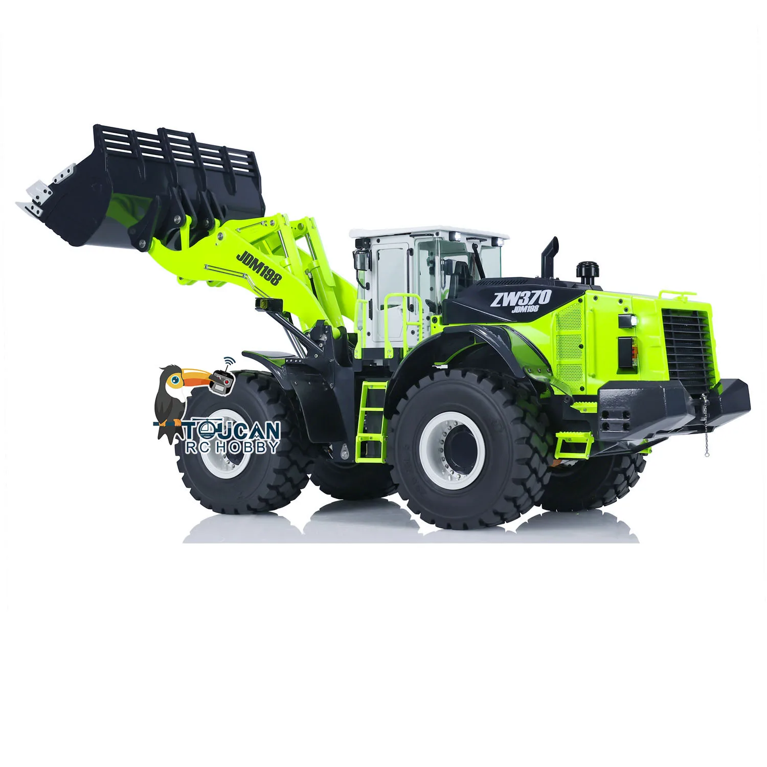 1/14 ZW370 Metal RC Hydraulic Loader JDM-198 Controlled Construction Truck 2-Speed Transmission Vehicle PNP Cars Toys for Boy 3