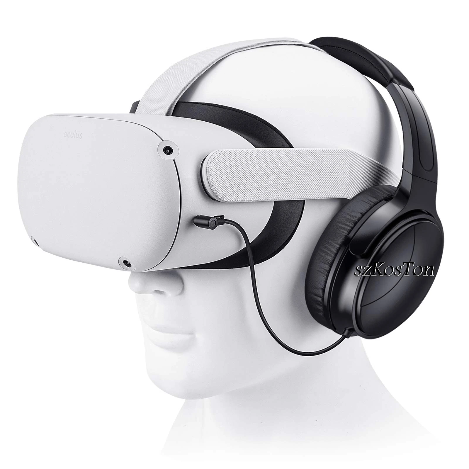 For Oculus Quest 2 VR Headset Earmuffs Noise Reduction Gaming Headphone Increase PC Games Immersion Meta Accessories |