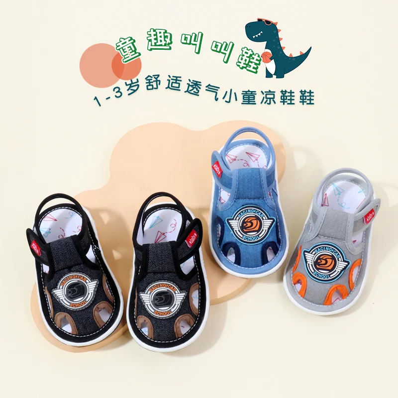 Baby Squeaky Shoes Summer Sandal High Quality Funny Toddler Sound Prewalking Sneaker 2024 New Fashion for Kid Boys Girls  MY2401 3