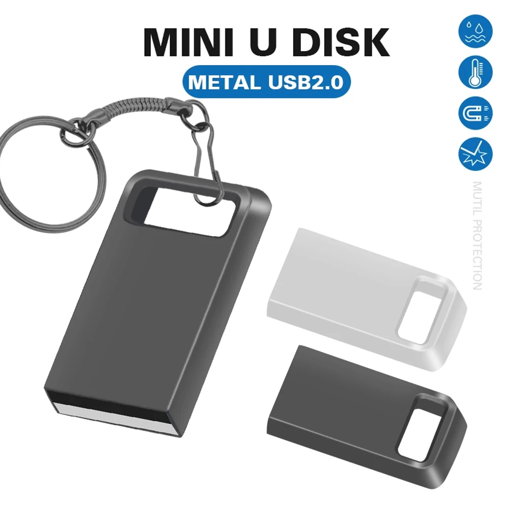 USB2.0 4 GB Disk USB Flash Drive 32 Cool Pendrive Metal 8 Pen 16 Stick Color Silver high speed | Компьютеры и офис