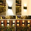 6LED Solar Lights, Outdoor Atmosphere Wall Lamp,Up And Down Light Control for Garden Yard Street Balcony Terrace Halloween Decor 6