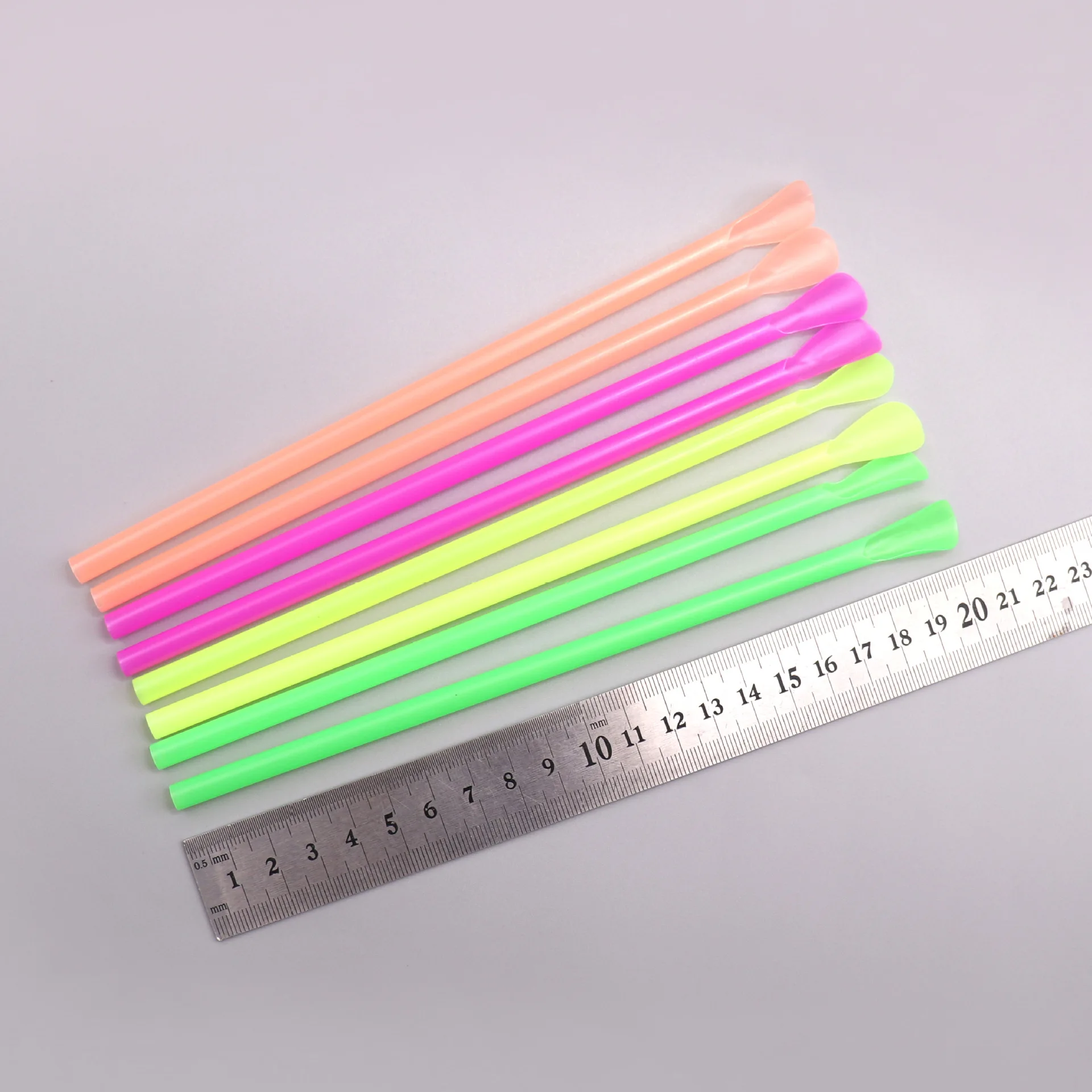 1000Pcs Plastic Straws Drinking Straw Spoon Bar Pub Slush Straw For Birthday Celebration Party Supplies Hot Sale