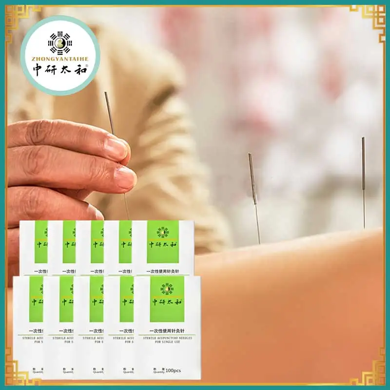 Disposable Acupuncture Needle Stainless steel 1000 piezas with tube acupuncture pen