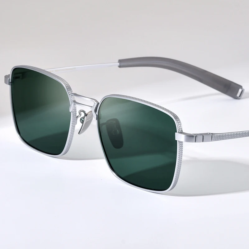 FONEX Titanium Sunglasses Men 2023 New Fashion Retro Vintage Square High Quality Nylon Lens UV400 Sun Glasses Women_voghion.com