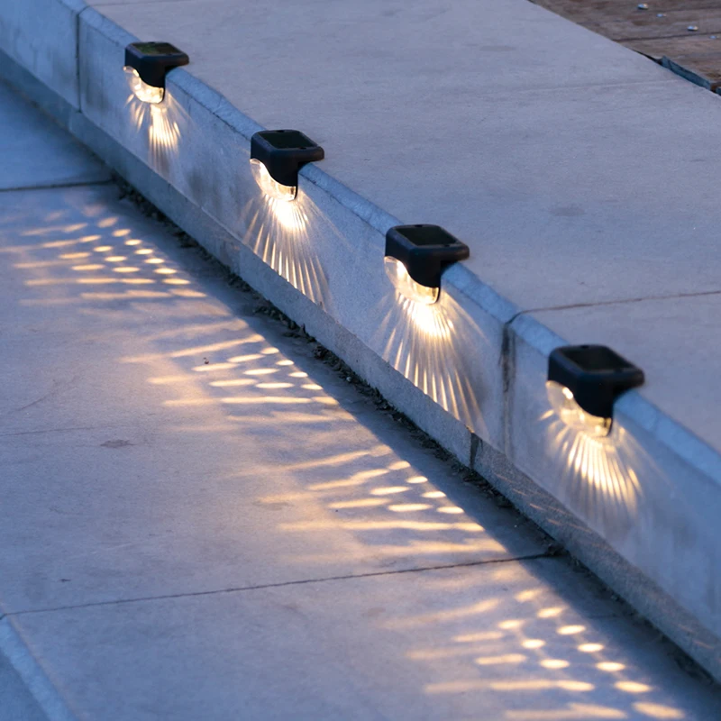 

Garden Landscape Step Lights Outdoor Lighting Fence Lamp Waterproof Solar Power Balcony Lighting Lamps Home Small Night Light