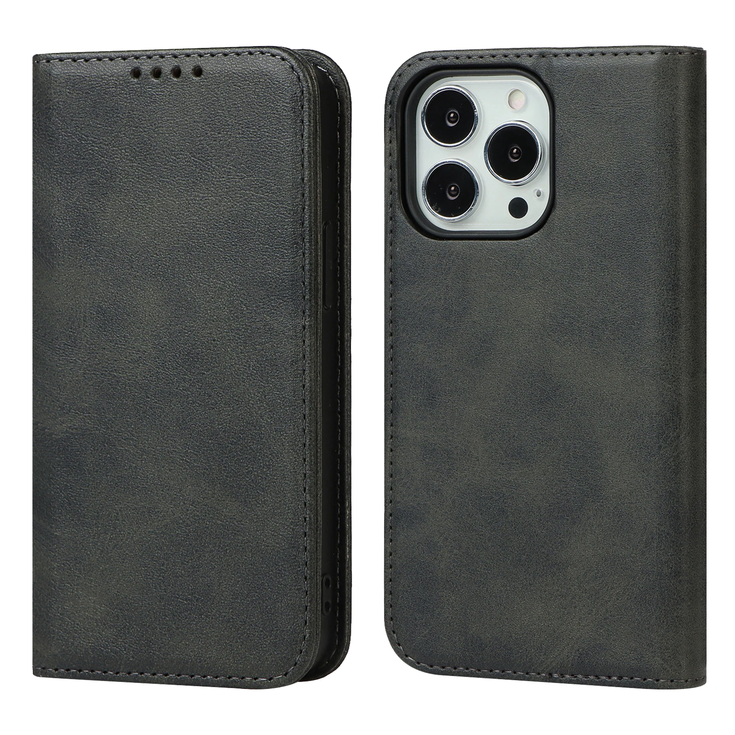 Capa de Couro para o Iphone 13 11 12 Pro Max Mini x xs Max xr Plus se 2023 2023 Aleta Coldre Atração Magnética Carteira Case - Image 6