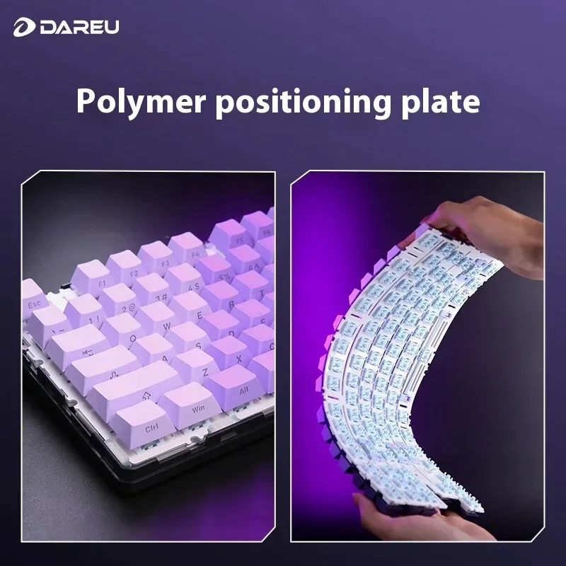 Dareu EK87 프로 맞춤형 기계식 키보드, 트라이 모드 2.4G 무선 키보드, PBT 풀 키, RGB 핫 스왑, E-스포츠 게이머 선물