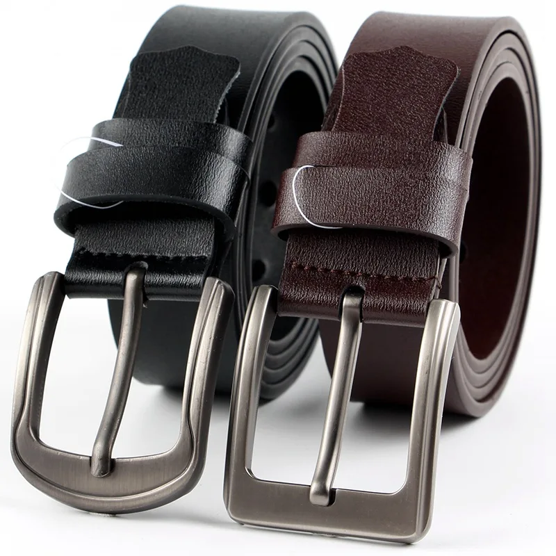 

Cow Leather Belt Men Male Genuine Leather Strap Belts for Men Buckle Fancy Vintage Jeans Cintos Masculinos Ceinture Homme