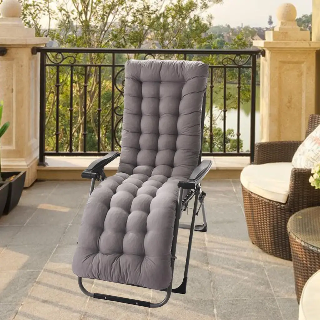 Polyester Recliner Cushion Thickened Mat Sunlounger Cushion Outdoor Indoor