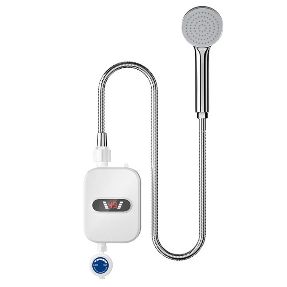 3000W Portable Electric Heater Digital Display Hot Water Heater 110V 220V Tankless Water Heater for Bathroom Hot Water Shower 2