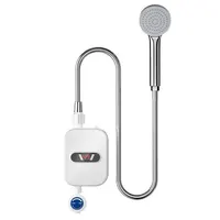 3000W Portable Electric Heater Digital Display Hot Water Heater 110V 220V Tankless Water Heater for Bathroom Hot Water Shower 2