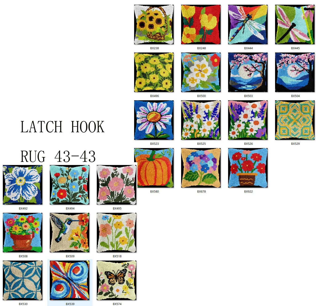 Sunflower Latch Hook Rug Kit 1