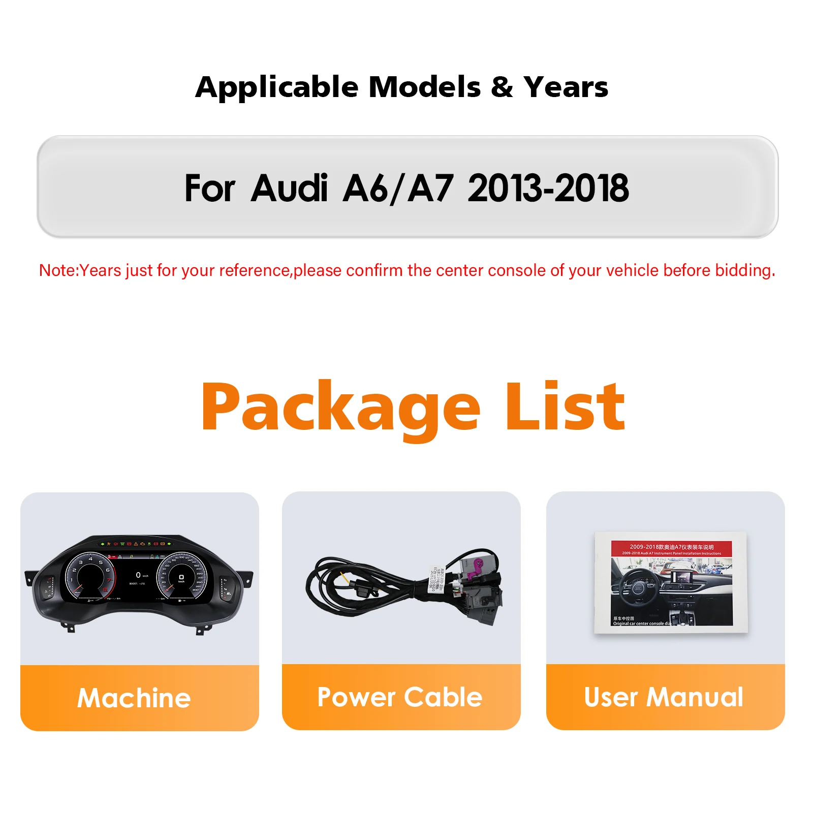 Panel de Instrumentos LCD para Automóvil Hizpo 12.3 para Audi A6 A7 2013-2018, Pantalla Digital, Velocímetro, Cabina Virtual 2