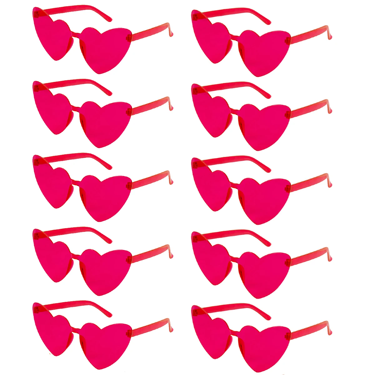 Multi Paare neue herzförmige Sonnenbrille Bonbon farbe rahmenlose Spaß Sonnenbrille Geburtstag Junggesellen abschied begünstigt Hochzeits geschenke – Detail 6
