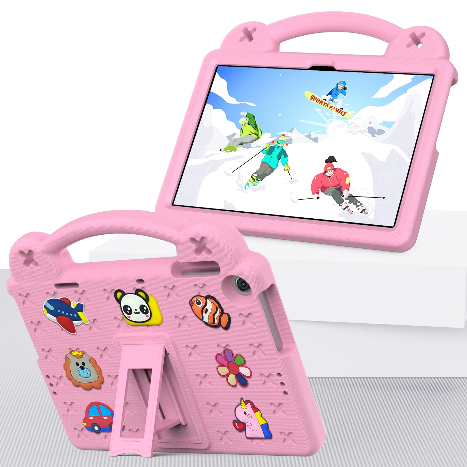 Kids Safe EVA-etui til Lenovo Tab M10 3rd Gen 2022 10,1 tommer TB-328FU TB-328XU-cover Cartoon bærbar stødsikker stativ tablet_voghion.com
