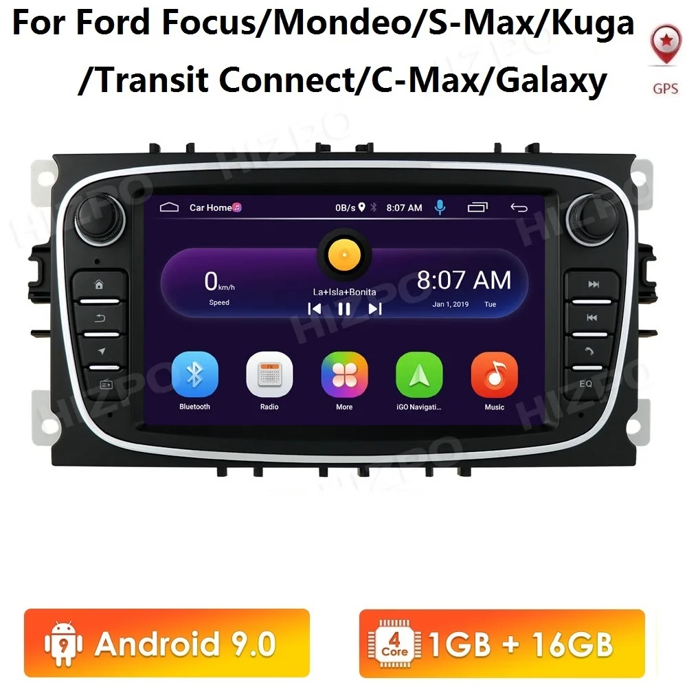 

Автомагнитола на Android 10, мультимедийный плеер с GPS, 7 дюймов, для Ford Focus S-Max Mondeo Galaxy C-Max Kuga Transit Connect 2 Din DSP SWC