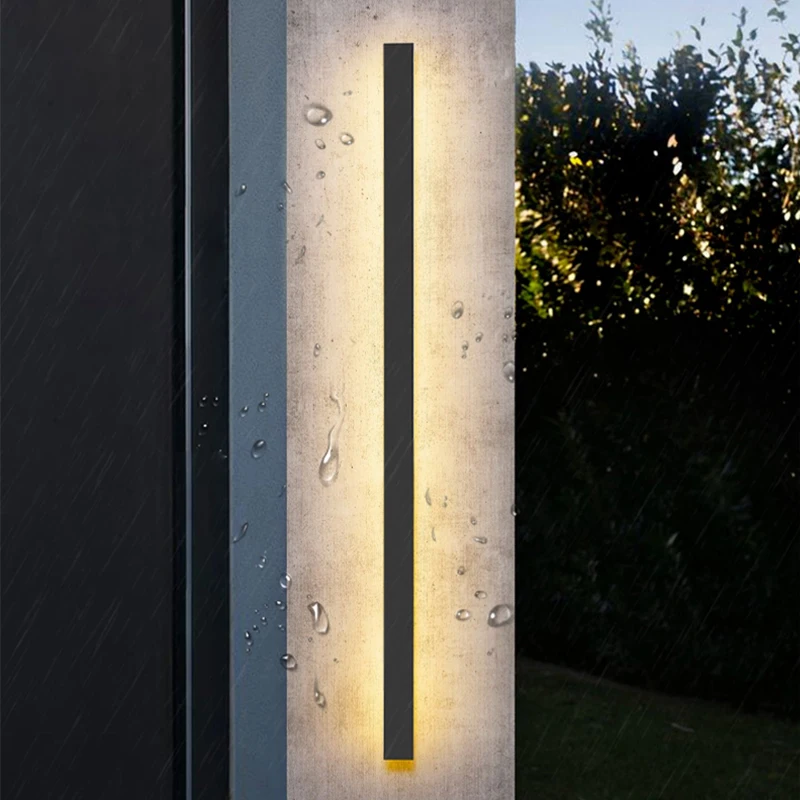 

Outdoor Wall Lamp Waterproof LED Long Modern IP65 Light Garden Porch Villa the Door Courtyard Balcony Sconce Luminaire 110V 220V