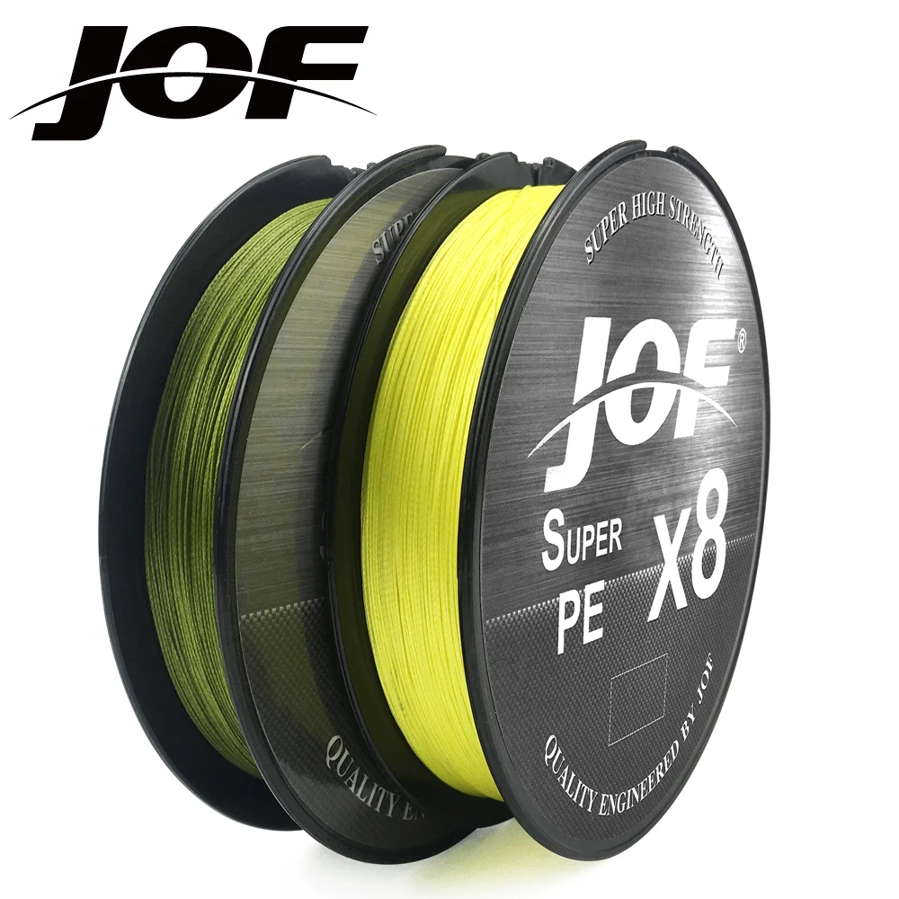 JOF 8 Strands PE Braided Wire Multifilament Japan Import Fabric PE Line for Carp Fishing 0.8-8.0# 300M Fishing Line