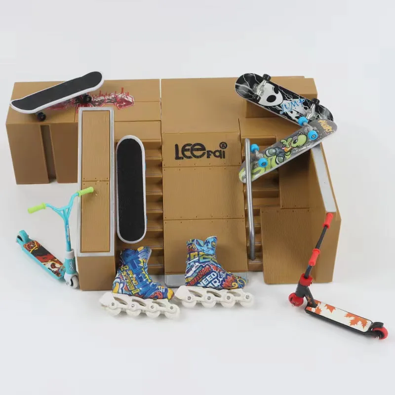 

Desktop creative simulation of finger skateboards, mini alloy toys