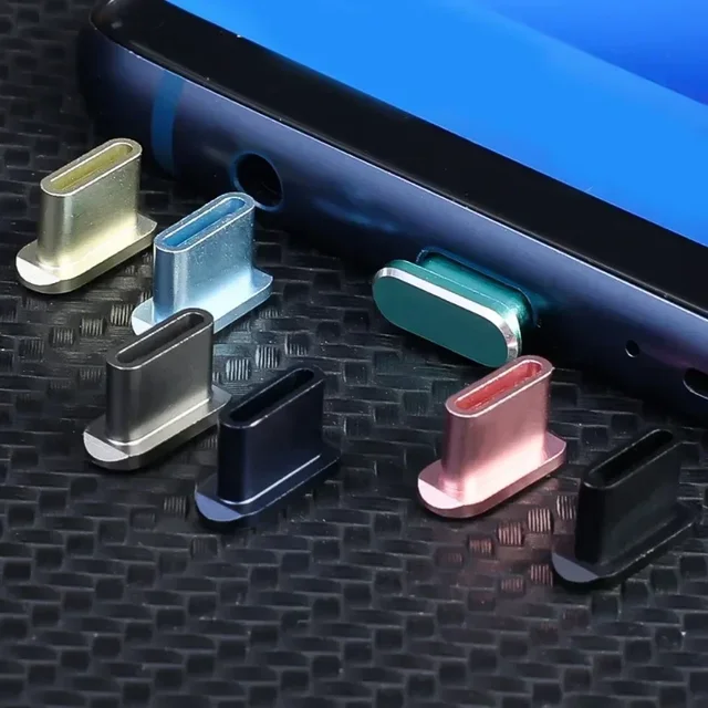 1/4Pcs Metal USB Type C Dust Plug for iPhone 15 Pro Max Plus 15PM Mobile Phone Type-C Charging Port Protector Cover Cap Stopper - Image 6